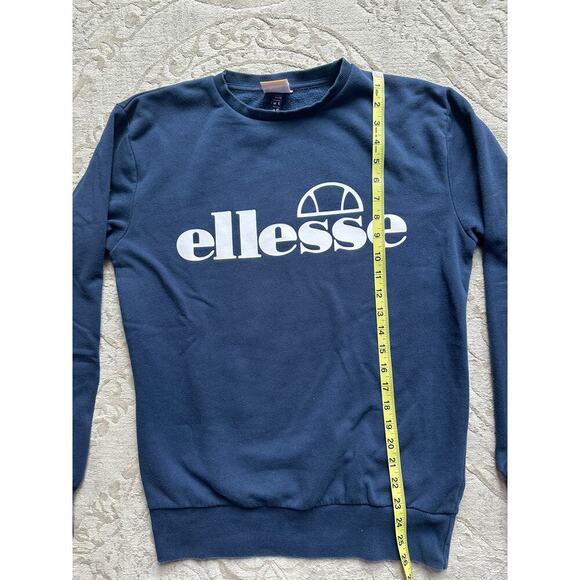 Ellesse Navy Blue Logo Sweatshirt Women’s Size US 6/ M Pullover Crewneck Jumper - Picture 3 of 7